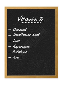 维生素B1带有维生素b1的孤立黑板背景