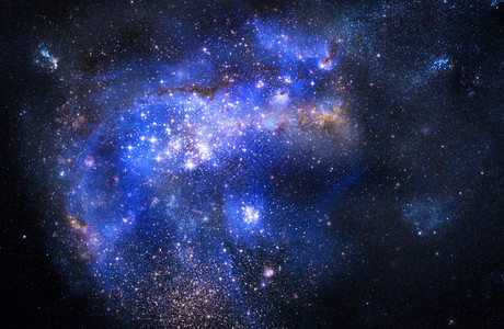 星空中的双子座深太空中的星云气体云深空明亮星云气体云背景