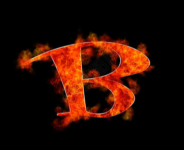 以燃烧中的字母b插图背景图片