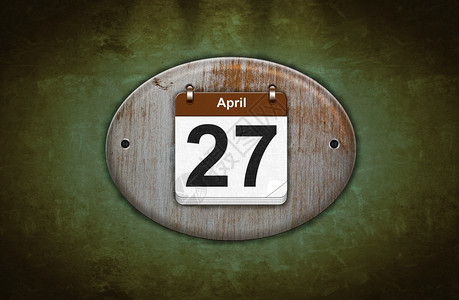 用april27插图旧木日历图片