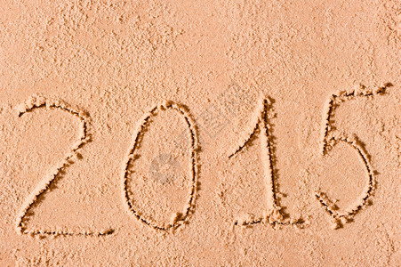 2015年写在海边的沙子上图片