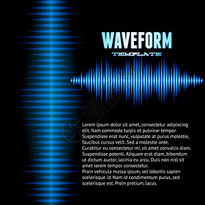 蓝色闪亮声音波形背景顶峰尖锐图片