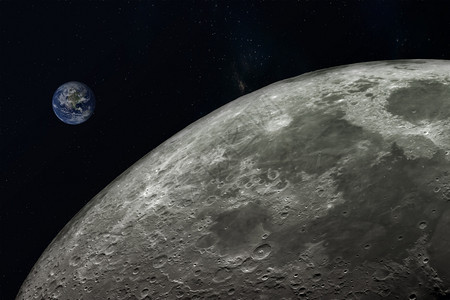 地球和月亮由纳萨提供的图像元素图片