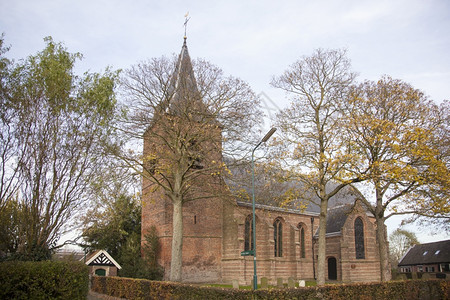 Nieuwrta村Dutch老教堂图片