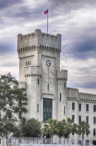 卡罗莱纳南部Charleston的古老堡卡普斯建筑背景图片