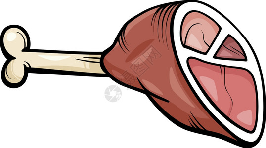 火腿或haunc肉类食品标本插图图片
