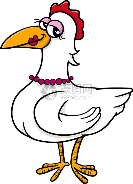 鸡养鸟动物品的漫画插图图片