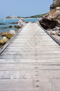 海边木桥图片