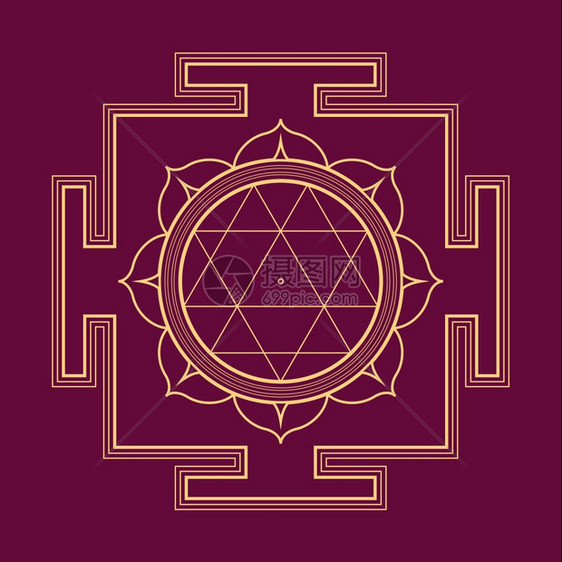 紫色背景xa上孤立的hindusmrgayntrdumrgay插图三角图片