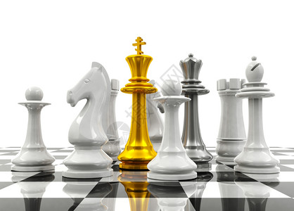 象棋保护王和后保护概念图片