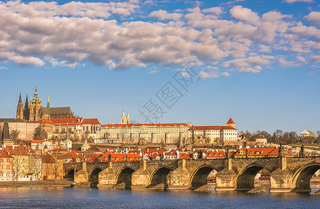 czeh首府prague的城市景色图片