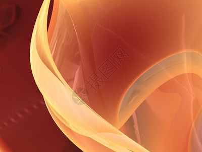 橙色玻璃背景抽象的3d插图图片