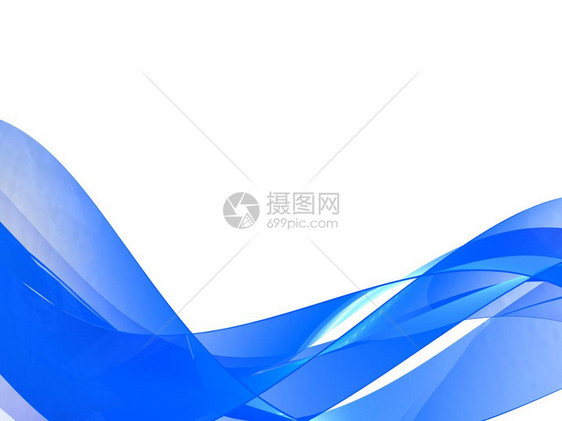 蓝色玻璃波浪背景抽象的3d插图图片