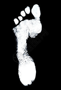 黑色背景的人类脚印图片