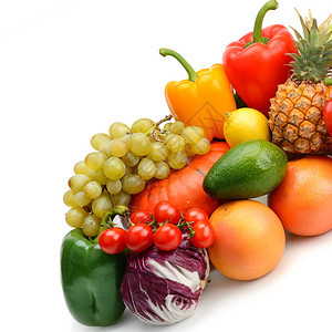 健康的食物背景水果和蔬菜生产高清图片素材