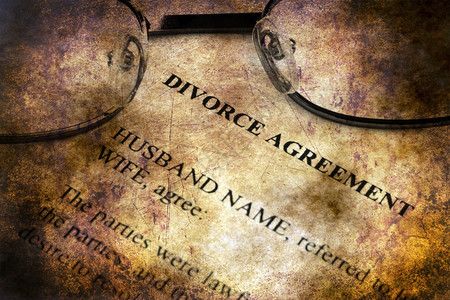 离婚协议的抵押离婚协议概念图片
