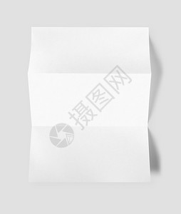 灰色背景上隔离的白折叠纸页4模拟板空白折叠纸页模拟板图片