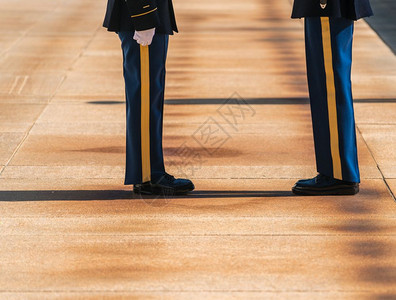 未知数arlingto荣誉卫士的腿和脚arlingto身份不明者坟荣誉卫士的制服和腿详情背景
