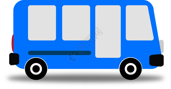 蓝色客车背景图片