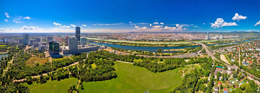 Viena天线和城市景空中全澳洲首府图片