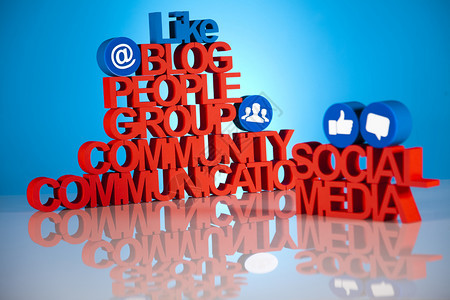 通信互联网概念社交媒体图标集图片