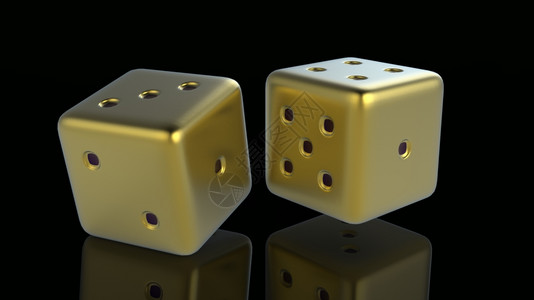 金色骰子3Dd图片