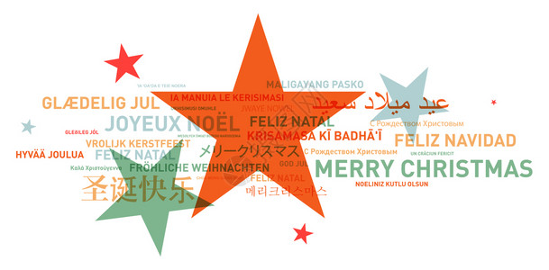 不同语言的庆祝卡来自世界的欢乐圣诞节卡图片