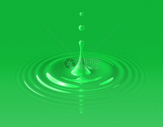 绿色涂料喷洒和波纹3插图图片