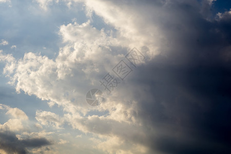 夏天的空有白云自然背景图片
