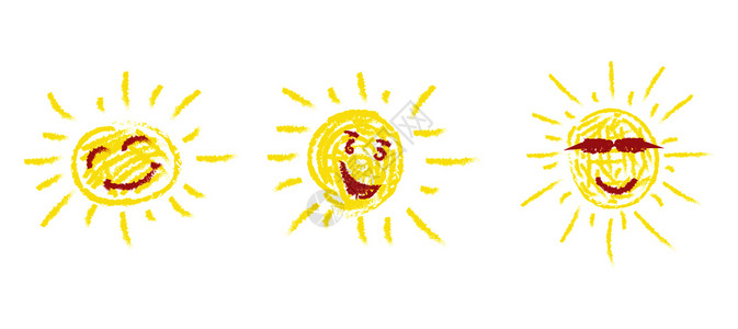面带笑脸的太阳背景图片