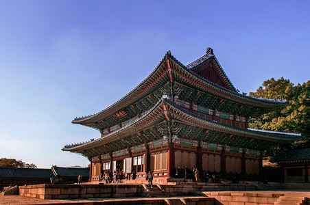2013年月27日韩国南部旧在宗边宫殿的堂也称为东宫南朝鲜汉城五大宫殿之一图片