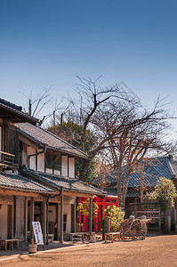 201年月日ChibaJpn古老村庄Edo镇BsnMura露天航空博物馆的老旧传统edo房屋和街道图片