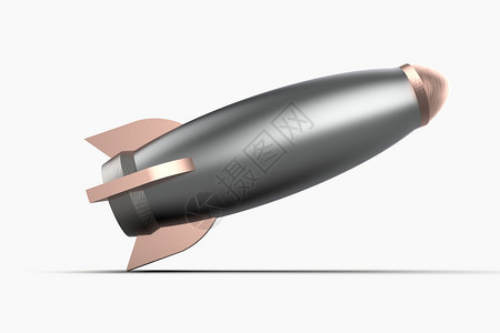 火箭飞船三维渲染隔离在白色背景上火箭飞船三维渲染背景图片