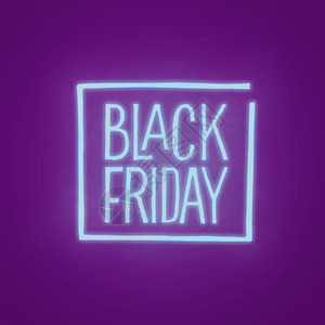 黑色星期五由手书制成紫色背景销售概念图片