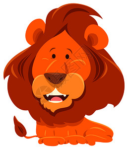 卡通可爱的狮子背景图片