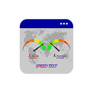 数据接收和传输速度的测试插画