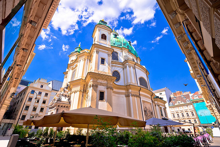 奥地利首都维也纳街景圣彼得教堂图片