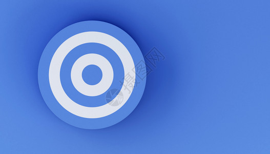 3d插图蓝背景目标业务概念的成功图片