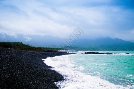 黑石海滩的景象泰王图片
