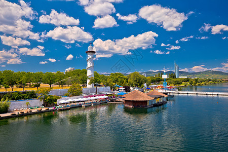 澳洲首府维雅纳德努比海岸观的多瑙河图片