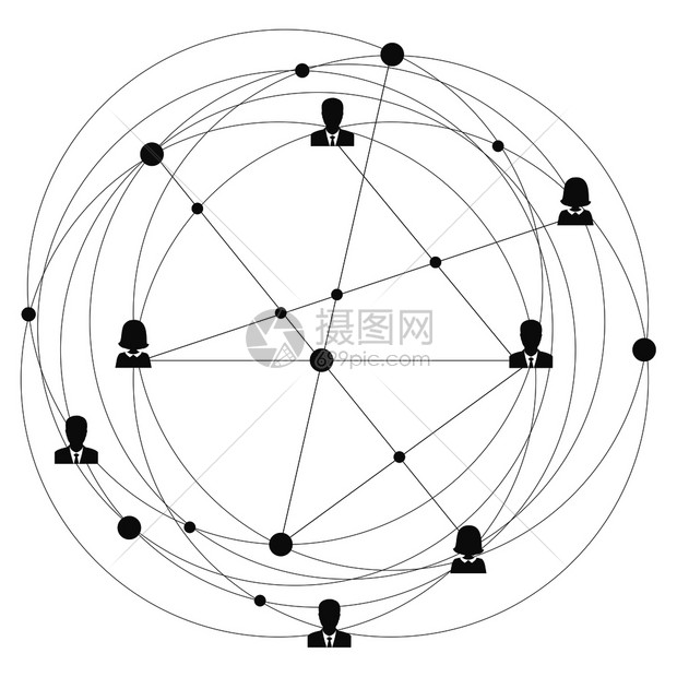 与商业界人士的联系股票矢量说明商业界人士的联系图片