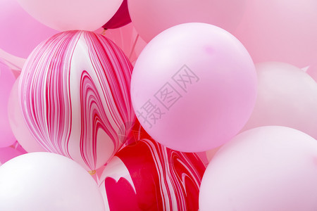 粉色气球抽象背景庆祝晚会和装饰背景图片