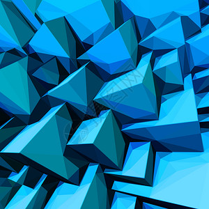 抽象蓝冰立方体图片