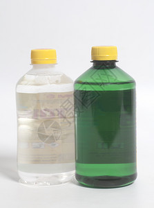绿色出行白背景上隔离的丙酮瓶子背景