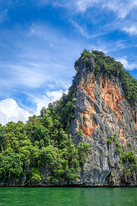 泰王国的石灰岩悬崖图片