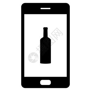 瓶装智能手机和背景图片