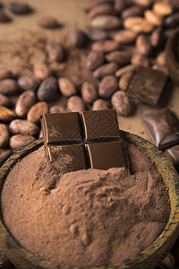 巧克力甜可和食物甜点背景图片