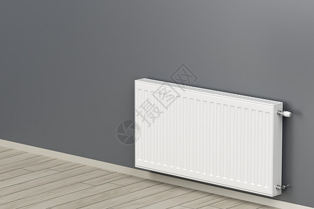室内白色暖气散热器3d插图图片