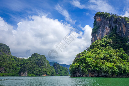 泰王国的石灰岩悬崖图片