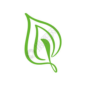 绿色茶叶的标识生态自然要素矢量图标花粉生态素物书法手图绿色茶叶的标识生态素物书法手图图片